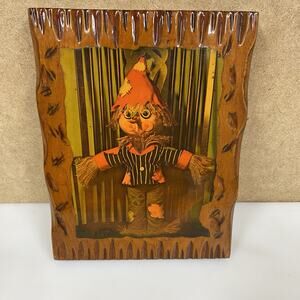 Wood Halloween Scarecrow Wall Hanging Plaque Fall Decor